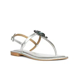 Saint G Women Colourblocked T-Strap Flats with Buckles-picture-57