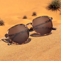 Ted Smith Unisex Round Sunglasses with Polarised and UV Protected Lens-44