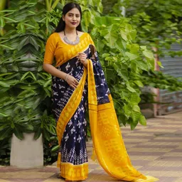 Kalista Printed Saree With Blouse Piece-image-28