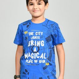 YOUMAA Boys Bio Finish Conversational Printed Round Neck Pure Cotton T-shirt-picture-50