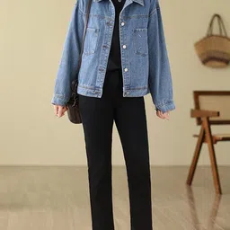 StyleCast Women Spread Collar Denim Jacket-picture-21