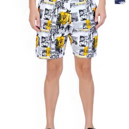Hotfits Men Pack Of 2 Graphic Printed Cotton Launge Shorts-picture-13