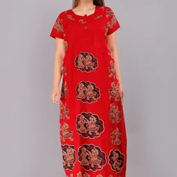 AAKARSHANA CREATION Women Printed Cotton Nightdress-picture-30