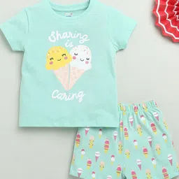 BUMZEE Girls Printed T-shirt with Shorts-image-30