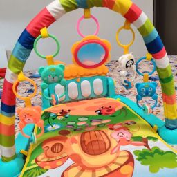Soft Cotton Baby Gym Mat with Musical Piano & Plush Toys-picture-16