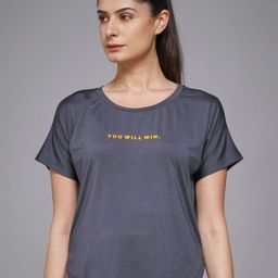 MKH Women Dri-Fit Typography Printed Round Neck Slim Fit T-shirt-image-96