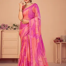 LeeliPeeri Designer Ethnic Motifs Poly Chiffon Saree-picture-6