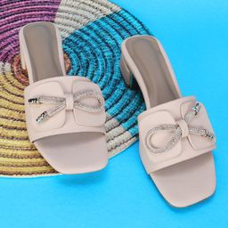 Commander Shoes Block Heel Open Back Heels-23