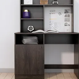HEXA RED Brown Engineered Wood Study Table For Work From Home Students & Computer Table image 5