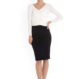 Outzidr Pencil Knee Fitted Skirt-image-1