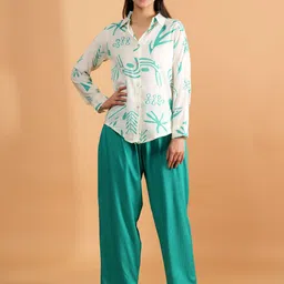 NEYSA Printed Shirt Collar Shirt & Trouser Co-Ord Set-picture-16