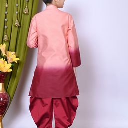 NFC CREATION Boys Floral Printed Regular Dupion Silk Kurta with Patiala image 5