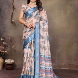 AVANTIKA FASHION Ethnic Motifs Block Print Saree-image-87