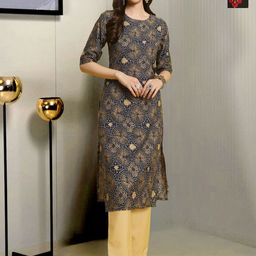 Moda Rapido Women Printed Straight Kurta with Pant Pack OF-2-image-21