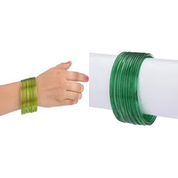 1ST TIME Set Of 24 Green Alloy Bangles-picture-5