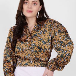 Street22 Animal Print Styled Back Top-image-71