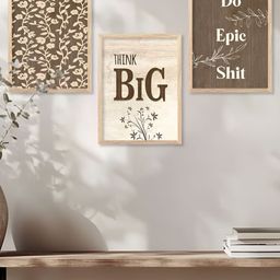 Kotart Brown & White 3 Piece Wooden Abstract Wall Arts-picture-19