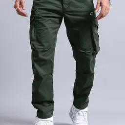 Italian Colony Men Tailored Tapered Fit Cargos Trousers-picture-19