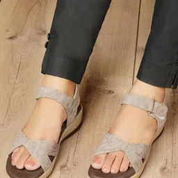 Carlton London Wedge Heel Sandals with Bows-picture-7