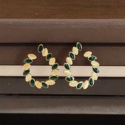 ABDESIGNS Elegant Gold Plated Classic Studs Earrings-image-9