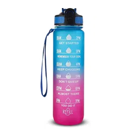 ADRENEX Blue & Pink Single Plastic Colourblocked Water Bottle-picture-40