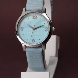 VIRAKTI Women Brass Embellished Dial & Leather Straps Analogue Watch F-75-BLUE-25-picture-17