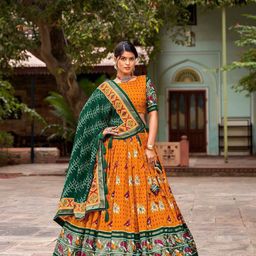 ZIBLON Printed Ready to Wear Lehenga & Blouse With Dupatta-image-90