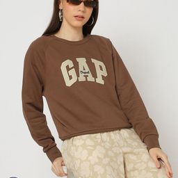 GAP Logo Embroidered Raglan Sleeve Sweatshirt-image-93