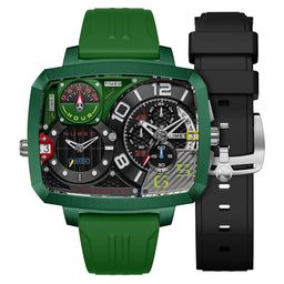 NUBEO Men Brass Dial & Straps Analogue Chronograph Watch NB-6084-03-image-47