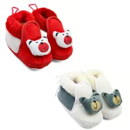 NESKA MODA Kids Pack of 2 Cotton Booties-46