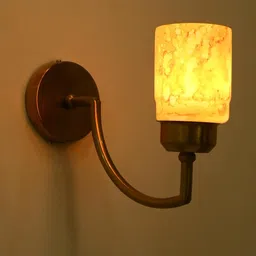 SOMIL Orange Printed Glass Cylinder Shaped Wall Lamp-image-12