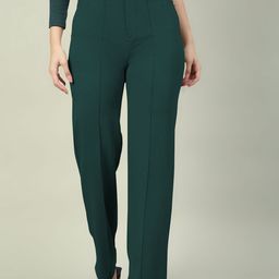 Dream Beauty Fashion Women Straight Fit High-Rise Easy Wash Pleated Trousers-picture-5