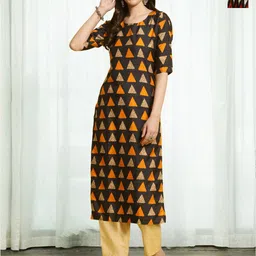 HERE&NOW Women Ethnic Motifs Printed Regular Kurta with Trousers-image-43