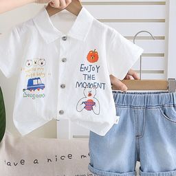 LULU & SKY Boys Printed Shirt with Shorts-picture-49
