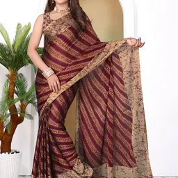 MAGNEITTA Pure Chiffon Saree-image-27