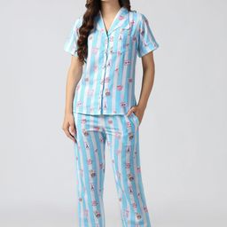 House of Comfort Women Printed Night suit-image-73