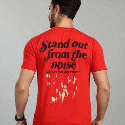 BE POSITIVE Typography Printed Round Neck Cotton Slim Fit T-shirt-image-76