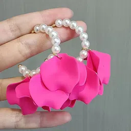 StyleCast x Revolte Leaf Shaped Half Hoop Earrings image 3