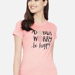 Dreambe Women Typography Printed T-shirt-image-96