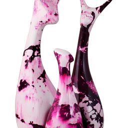 Aura Purple 3 Pcs Electroplating Cat Birds & Animals Figurine Showpiece-image-25