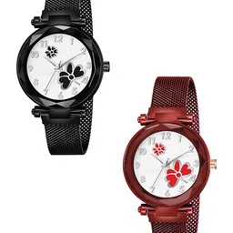 Gopal Shopcart Unisex Pack of 2 Analogue Watch GR_379 Black 315 Black 379 Red Red Dial-12