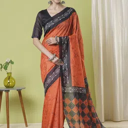 DIVASTRI Floral Silk Cotton Chanderi Saree-image-98