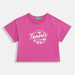 United Colors of Benetton Girls Printed Pure Cotton Boxy T-shirt-picture-27