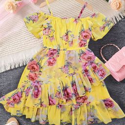 Billion Girls Floral Print Fit & Flare Midi Dress-59