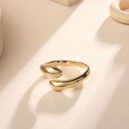 Cierra 18KT Gold-Plated Snake Shape Adjustable Finger Ring-image-6