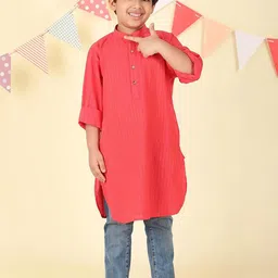 Fabindia Boys Striped Festive Cotton Straight Kurtas-53