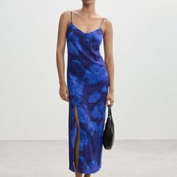 MANGO Printed Sheath Maxi Dress-84