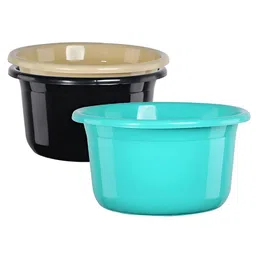Aura Pack Of 3 Solid Plastic Bathroom Accessories-24