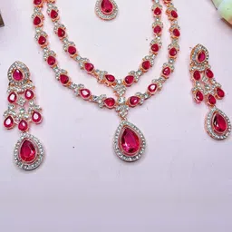 VATSALYA creation Women PinkJewellery Set-image-66