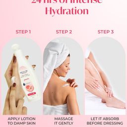 MEGLOW Set Of 4 Moisturizing Body Lotion With Peach Extracts - 150 ml Each image 3